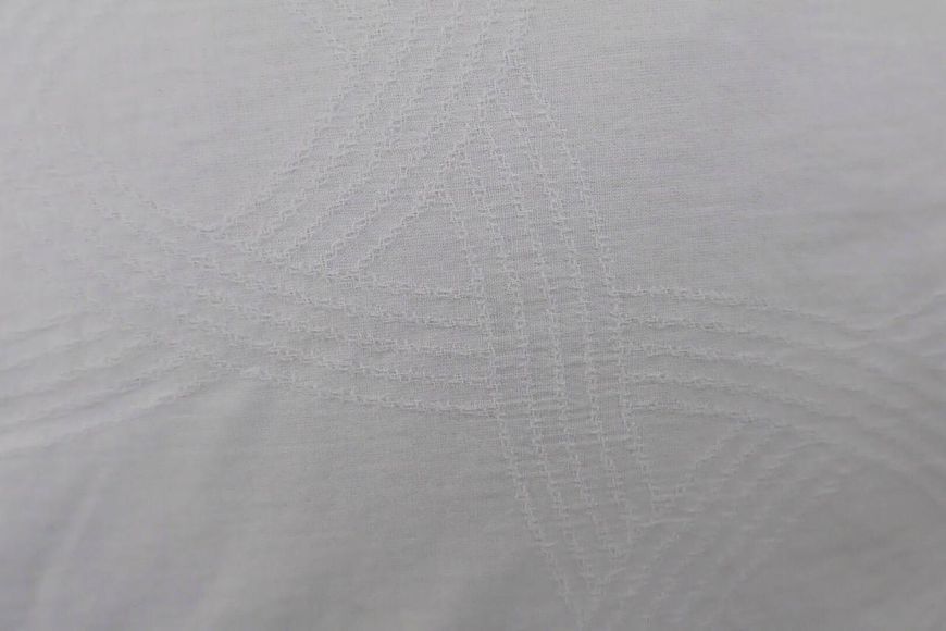 Комплект постільної білизни Білий, Поплін Жакард, полуторний KPB-PGK-WHITE-GEO-P фото
